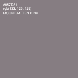 #857D81 - Mountbatten Pink Color Image